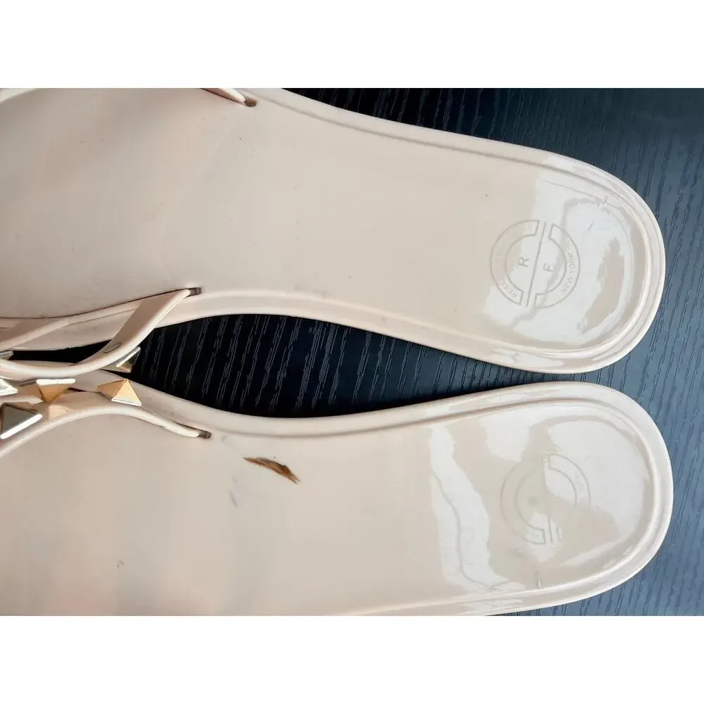 Reserved Footwear Nude Studded Jelly Slide Sandals Women’s Size 8